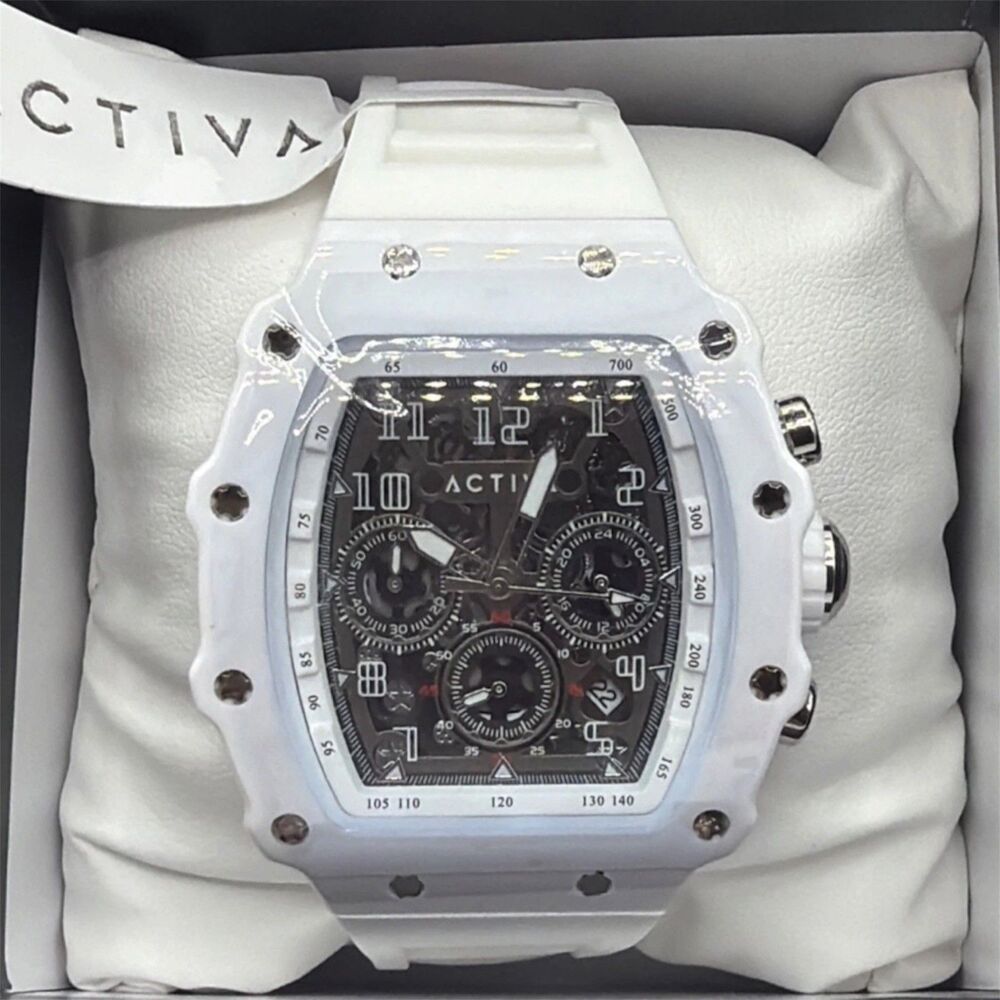 Activa Circuit X Invicta 44.3mm w/ Skeleton Diial Men’s White Quartz Watch New